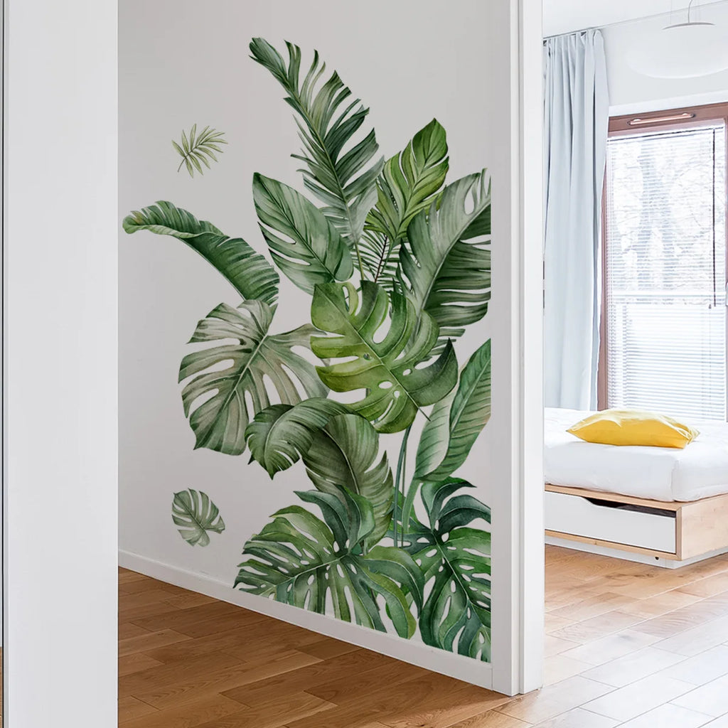 Tropical Leaves Wall Decal — Peel & Stick Vinyl Stickers