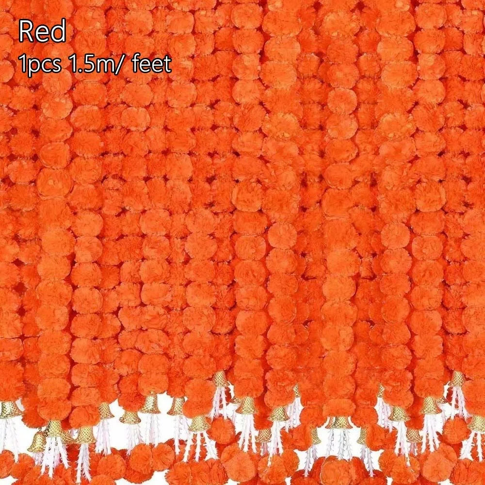 Artificial Marigold Garland — Indian Pooja & Wedding Décor