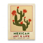Mexican Folk Art Canvas Print — Vintage-Style Wall Art Poster