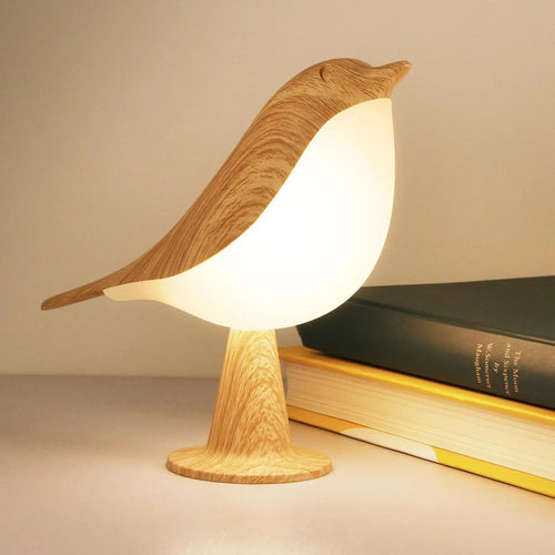 Art Deco Bird Table Lamp — Dimmable USB Rechargeable Night Light