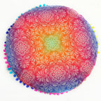 Moroccan Mandala Floor Cushion Cover — Round Bohemian Tatami Seat Cover