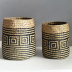 Hand-Woven Buri Storage Basket | Filipino-Inspired Plant Fiber Vase