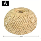 Handwoven Bamboo Pendant Lamp Shade – Filipino Rattan-Style Ceiling Light Cover