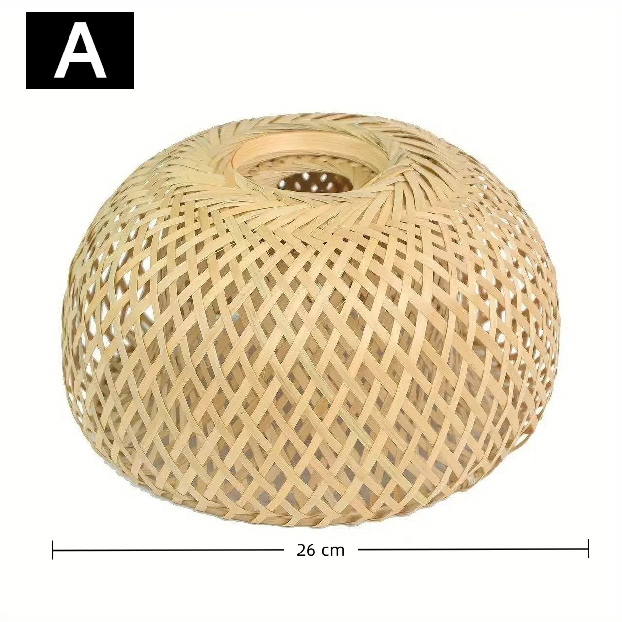 Handwoven Bamboo Pendant Lamp Shade – Filipino Rattan-Style Ceiling Light Cover