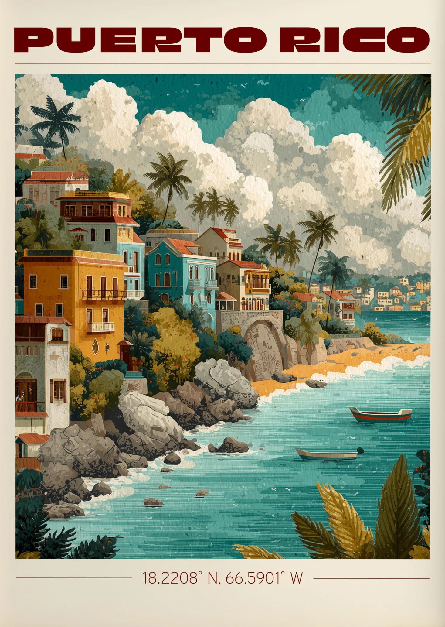 Vintage Havana, Cuba Travel Poster Canvas Print — Latin Heritage Wall Art