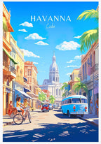 Peru, Cuba & Caribbean Travel Poster Canvas Print — Latin Heritage Wall Art