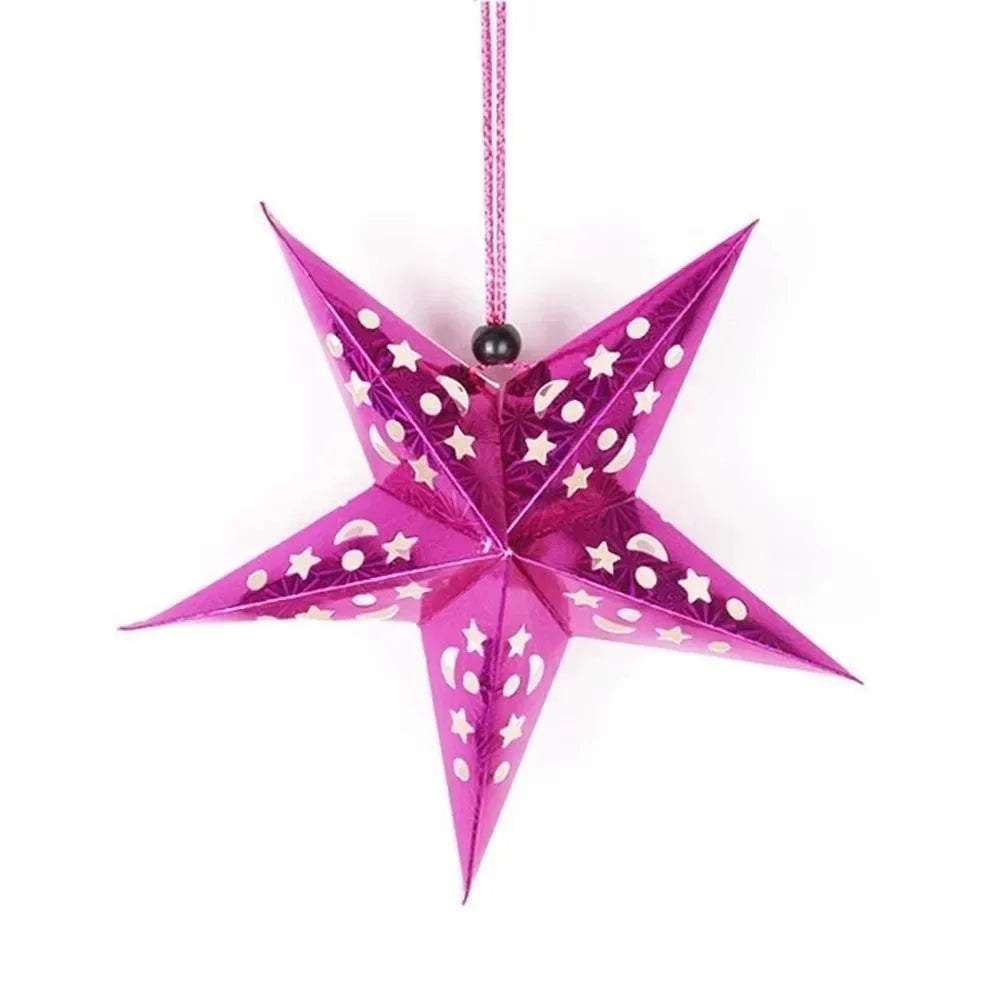 Hollow Star Paper Lantern — Hanging Star Pendant for Christmas & Eid