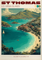 Vintage Havana, Cuba Travel Poster Canvas Print — Latin Heritage Wall Art
