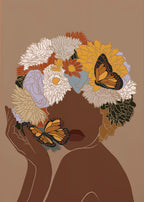Flower Crown — African Woman Canvas Print
