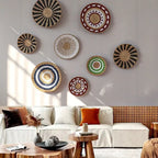 Boho Woven Wall Basket — Handcrafted Rattan Wall Décor