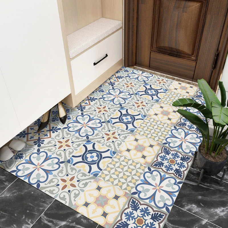 10pcs Bohemian Style Tiles Floor Wall Sticker Kitchen Bathroom Anti-skid & Wear-resistant Peel & Stick Ground Art Wall Decals