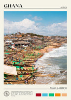 African Travel Wall Art — Minimalist Destination Canvas Print, 24 Designs