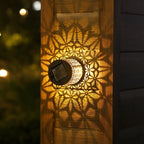Solar Datura Lantern Wall Light — Outdoor Garden & Patio Lamp