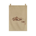 Japanese Tea Room Noren Curtain — Koi Fish & Kanji Calligraphy Panel Set
