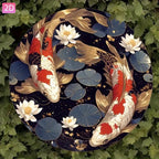 Vintage Goldfish Koi Pond Metal Wall Art — Japanese Décor Sign