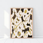 Ancient Terracotta Tribal Wall Art — Large Canvas Print