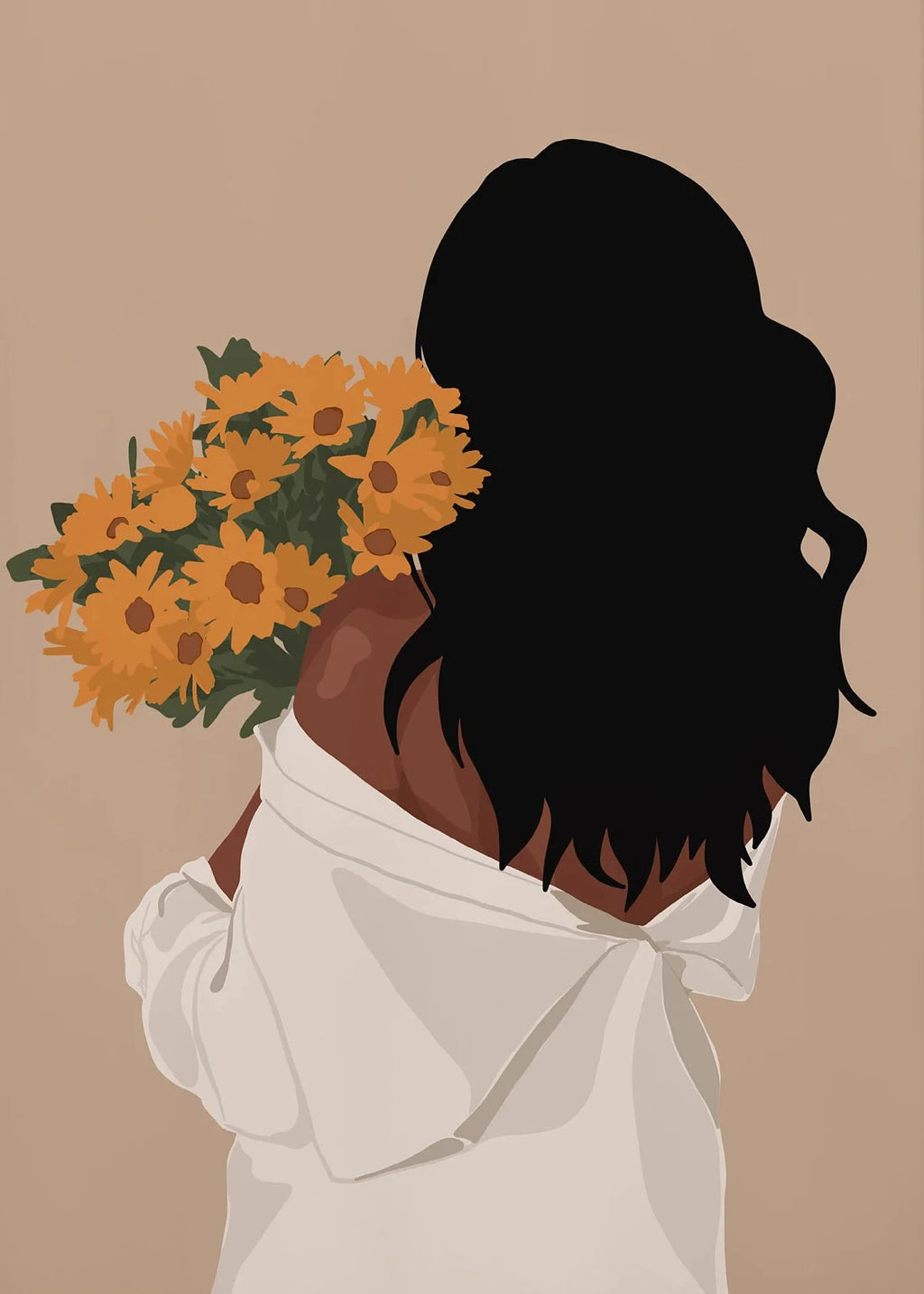 Flower Crown — African Woman Canvas Print