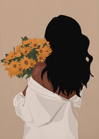 Flower Crown — African Woman Canvas Print