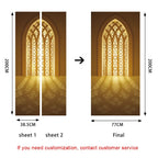 Moroccan Arch Door Mural — Islamic Geometric Wall Sticker