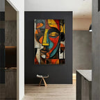 Abstract African Tribal Figure — Modern Expressionist Wall Art