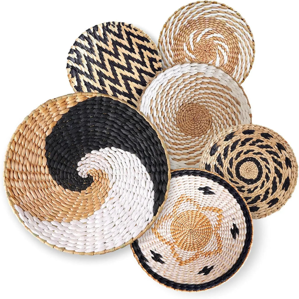 Boho Woven Wall Basket — Handcrafted Rattan Wall Décor