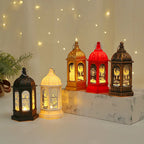 Ramadan LED Lantern — Etched Islamic Motif Table Decor