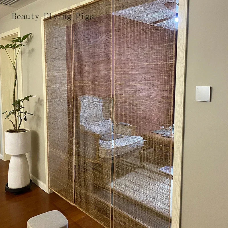 Ramie Grass Curtain Divider — Japanese Entryway Screen