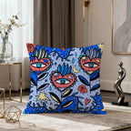 Milagro Sacred Heart Pillow Cover — Mexican Folk Art Cushion Cover