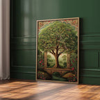 Royal Peacock & Elephant Canvas Print — Indian Wall Art