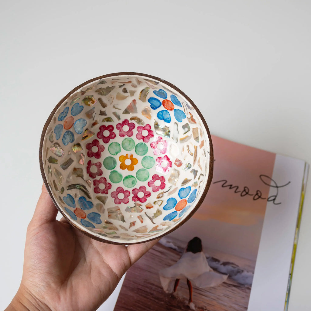 Capiz-Inspired Coconut Shell Bowl — Handmade Filipino Storage &amp; Décor