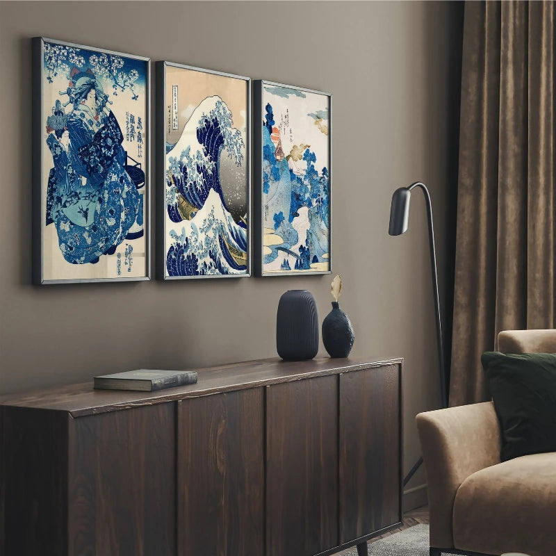 Japanese Wave Ukiyo-e Canvas Print — Vintage Japanese Wall Art