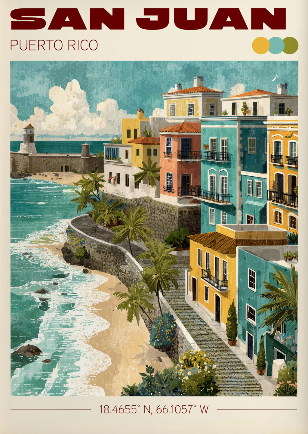 Vintage Havana, Cuba Travel Poster Canvas Print — Latin Heritage Wall Art