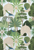 Royal Peacock & Elephant Canvas Print — Indian Wall Art