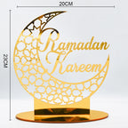 Ramadan & Eid Acrylic Tabletop Ornament – Islamic Home Décor Stand