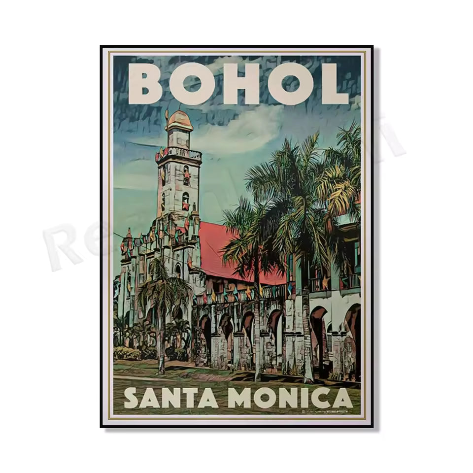 Bohol Santa Monica - Philippines Travel Poster Design 11