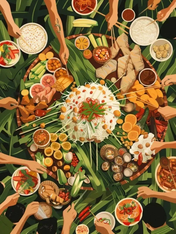 Filipino Landscape Canvas Print — Cuisine, Fishing & Nature Wall Art
