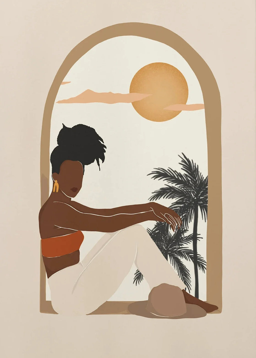 Flower Crown — African Woman Canvas Print