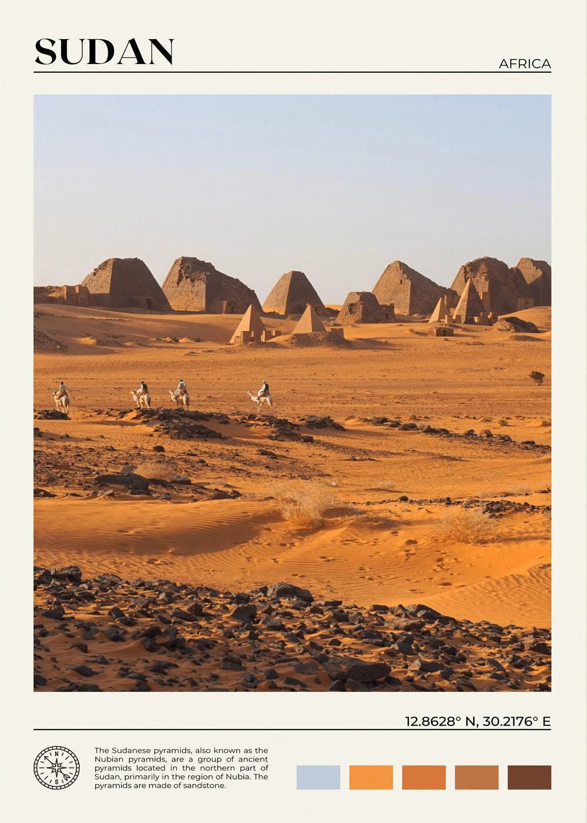 African Travel Wall Art — Minimalist Destination Canvas Print, 24 Designs