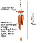 Bamboo Tube Wind Chime — Filipino-Inspired Hand-Carved Garden Décor