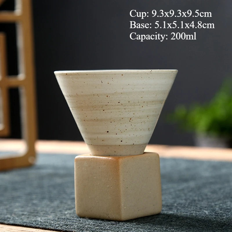 Japanese Pottery Tea Cup — Rustic Ceramic Coffee Mug