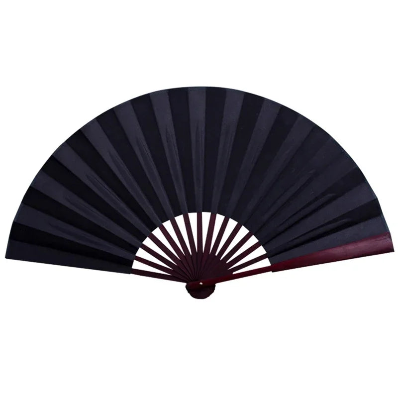 10/13 Inch Folding Fan Hand Silk Cloth DIY Chinese Folding Fan Wooden Bamboo Antiquity Fold Fans DIY Calligraphy Painting Decor