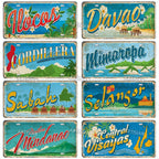 Philippines City Landmark Metal Sign — Decorative Wall Plate