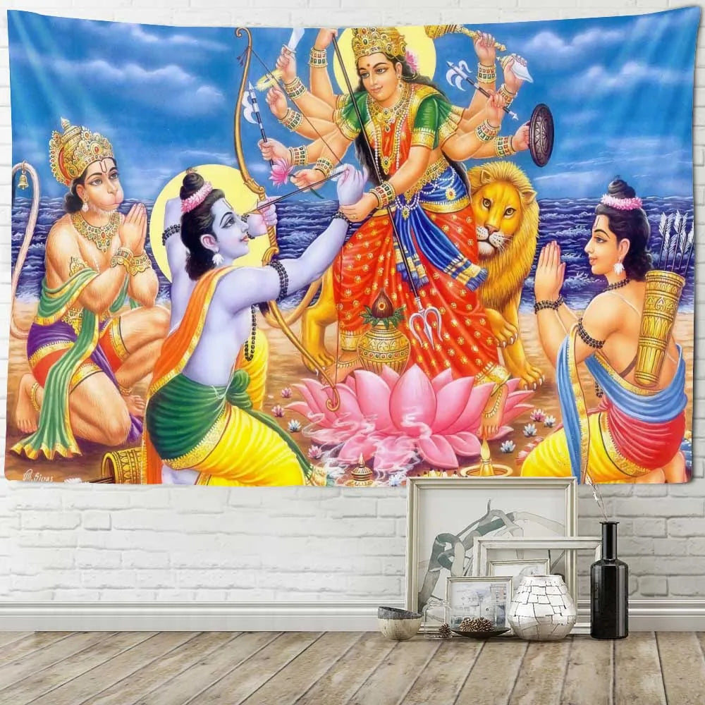 Buddha Meditation Tapestry — Indian Boho Wall Hanging