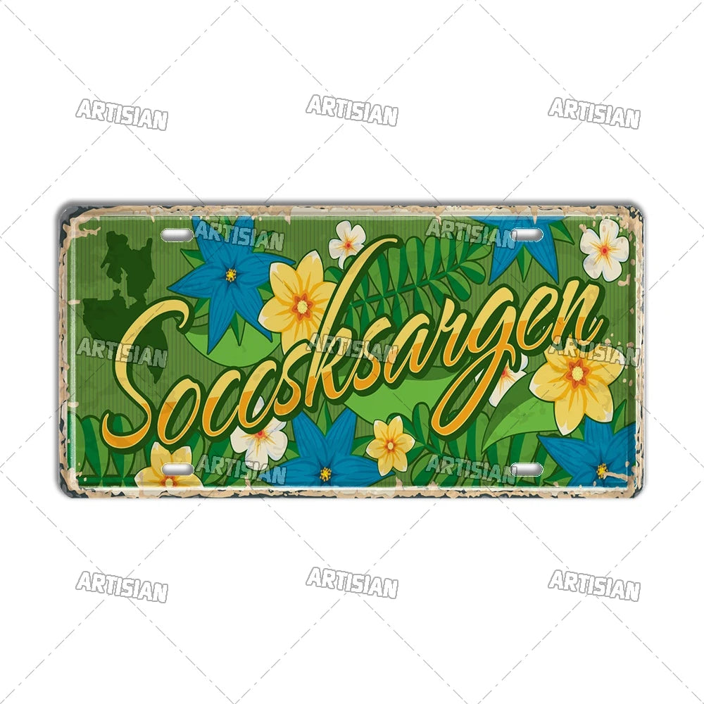 Philippines City Landmark Metal Sign — Decorative Wall Plate