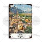 Maghreb Cityscape Metal Sign — North African Travel Wall Décor