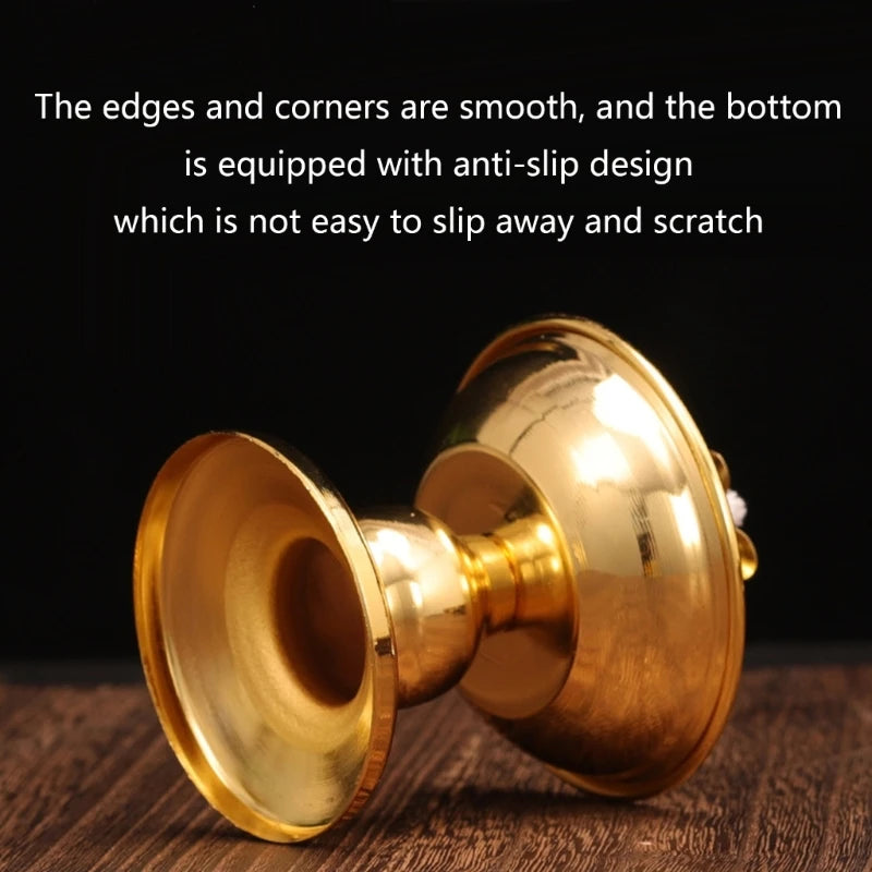Brass Butter Oil Lamp — Traditional Buddhist Prayer Light