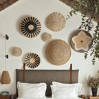 Boho Woven Wall Basket — Natural Fiber Wall Décor, 33 Designs