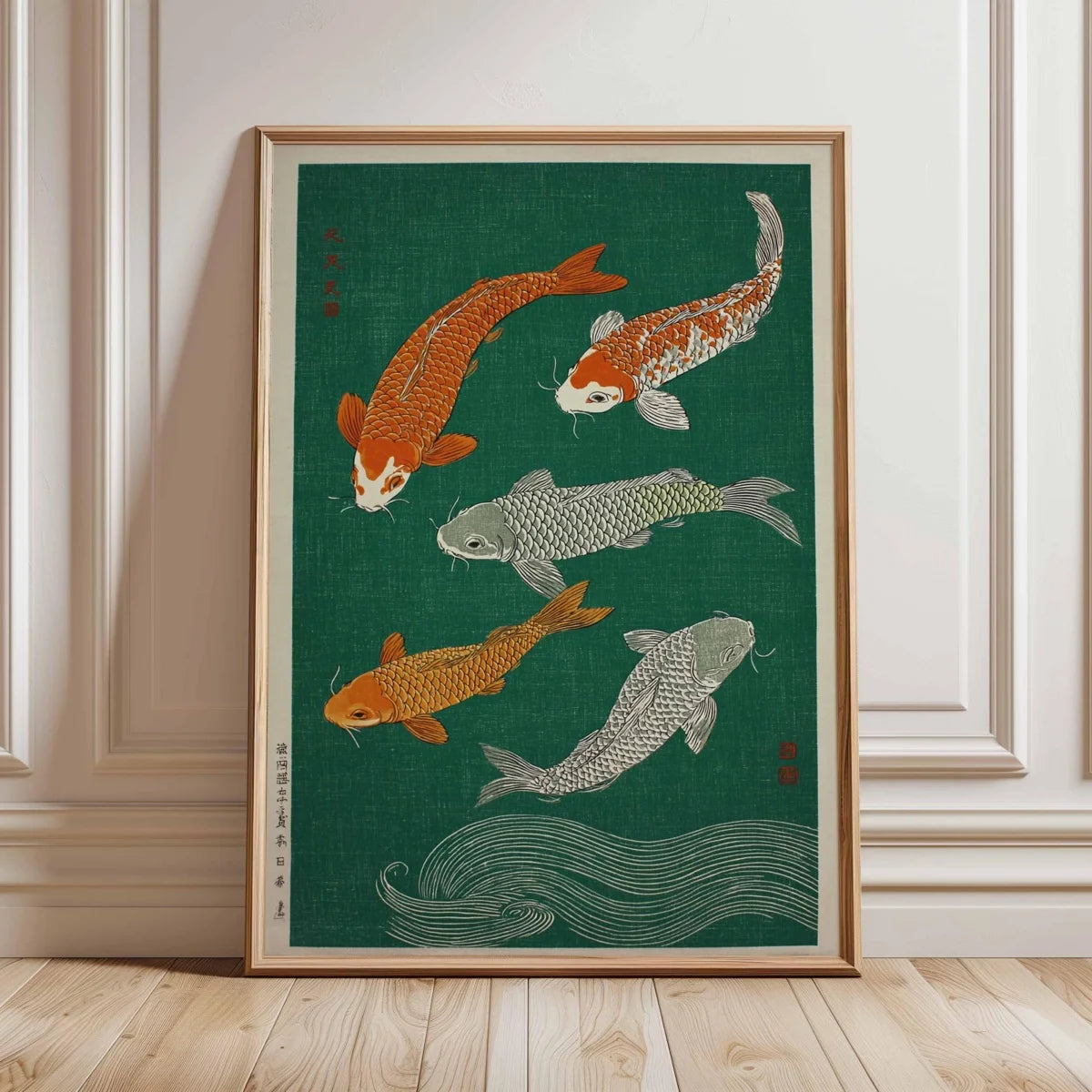 Japanese Koi Fish Canvas Prints Poster Japandi Vintage Fish Aesthetic Art Prints Bedroom Kitchen Home Decor Art Poster Gifts
