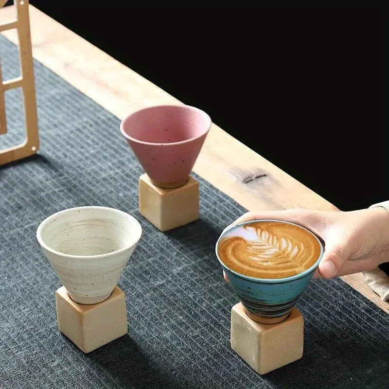 Wabi-Sabi Ceramic Pour-Over Coffee Cone — Handcrafted Rustic Pottery