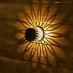 Solar Datura Lantern Wall Light — Outdoor Garden & Patio Lamp
